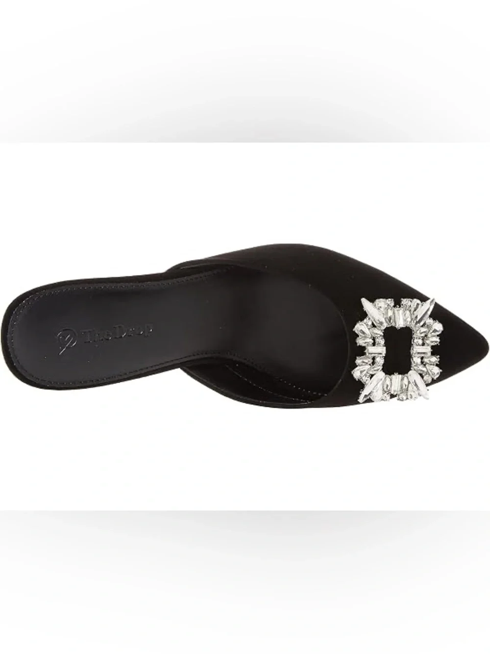 The Drop | Skylar Buckle Mule | Black Encrusted Jewel | Size 9 | NWT - Picture 4 of 9